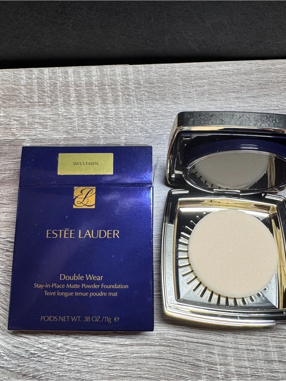Estee Lauder Double Wear Stay-in-Place Matte Powder Foundation 3W1.5 Fawn NIB